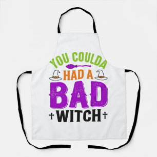 Delantal Cita divertida de bruja mala de Halloween Diseño d