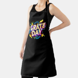 DELANTAL CITA DIVERTIDA DEL DISEÑO DEL FESTIVAL "GRATE DAY"