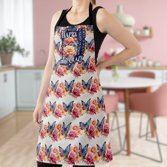 Delantal Cita feliz divertida por toda la impresión (Subido por el creador)