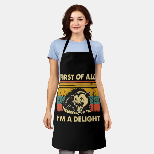 Delantal Cita graciosa de Possum - En primer lugar, soy un  (Gastado)