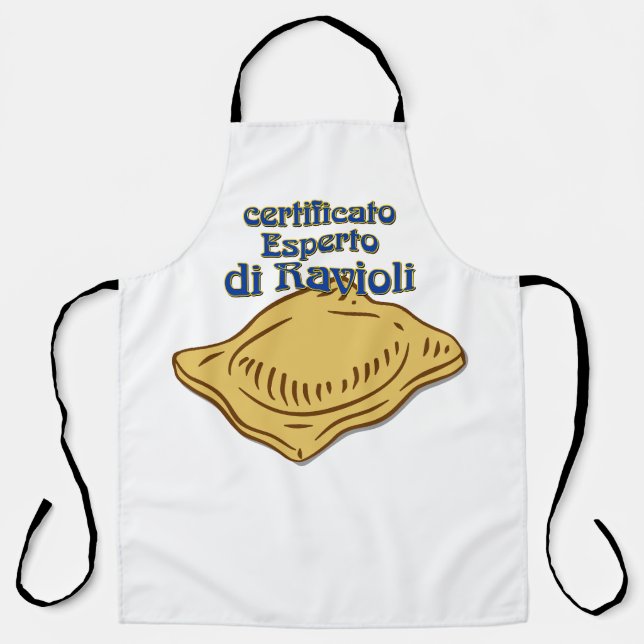 Delantal Cita italiana de Certificato Esperto di ravioli Pa (Anverso)