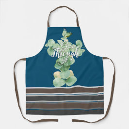 Delantal Cita motivacional acuarela Botánica