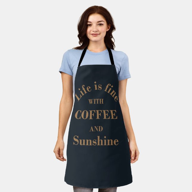 Delantal Citas de café bebebedores divertidas (Gastado)