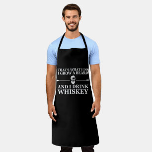 Delantal Citas de whisky y divertidos dichos con barba