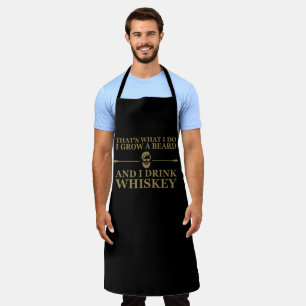 Delantal Citas divertidas de whisky con dichos barbudos