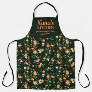 Delantal Cítricos botánicos de la cocina de Cute nana patró