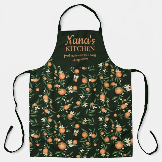Delantal Cítricos botánicos de la cocina de Cute nana patró (Anverso)