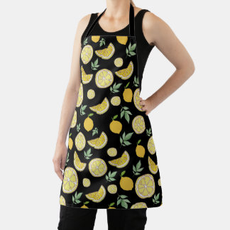 Delantal Cítricos de patrón de limón