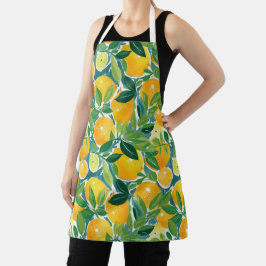 Delantal Citrus Lemons Limes Naranjas Artistas Coloridos Fe