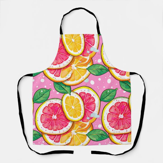 Delantal Citrus Pink Polka Dot  (Anverso)