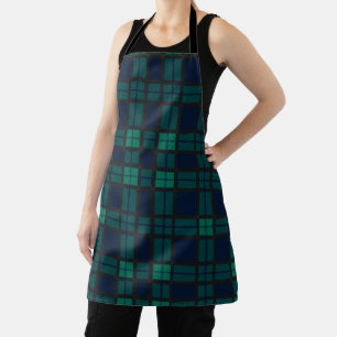 Delantal Clan Black Watch Plased Blue Green Check Tartán