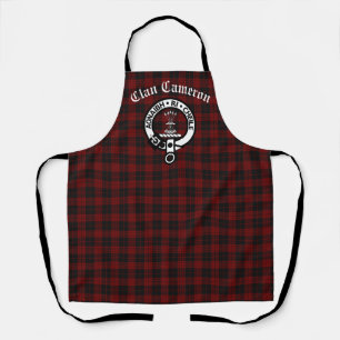 Delantal Clan Cameron Escudo Badge y Tartán