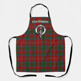 Delantal Clan Chisholm Tartan & Escudo Badge