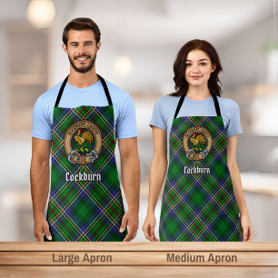 Delantal Clan Cockburn Escudo sobre Tartán
