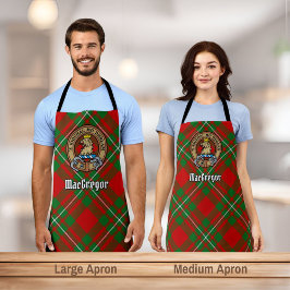 Delantal Clan Gregor Escudo sobre Tartán Apron