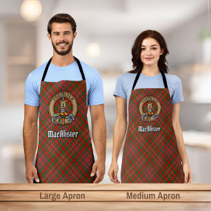 Delantal Clan MacAlister Escudo sobre Tartán Apron
