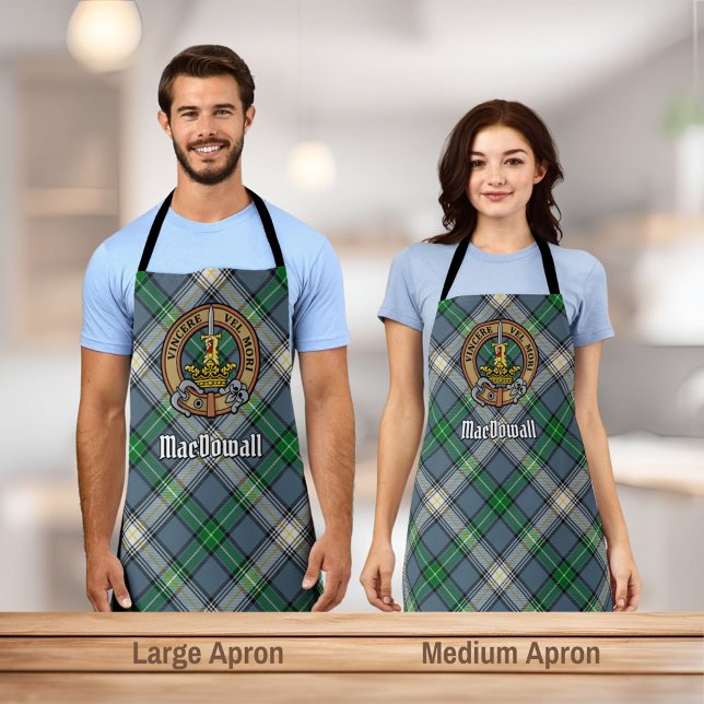 Delantal Clan MacDowall Escudo sobre Tartán (Subido por el creador)