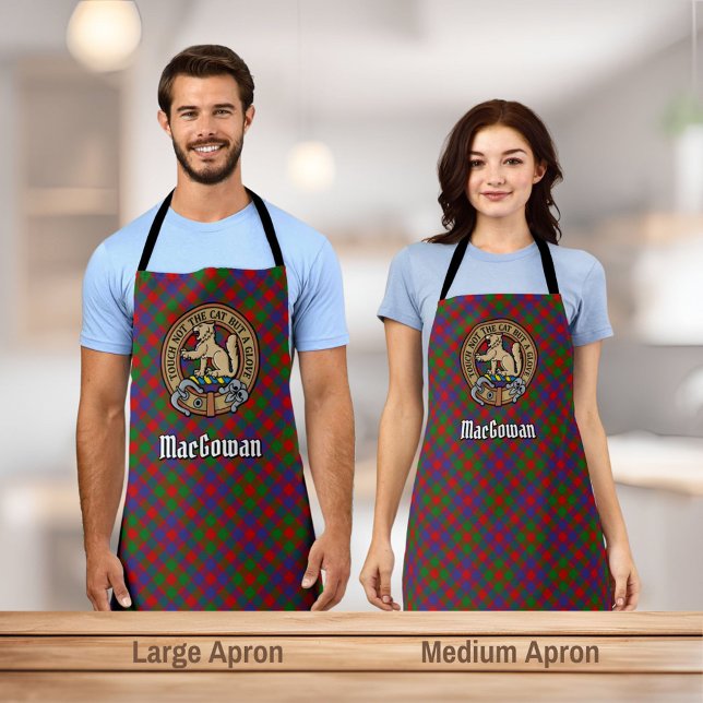 Delantal Clan MacGowan Escudo sobre Tartán (Subido por el creador)
