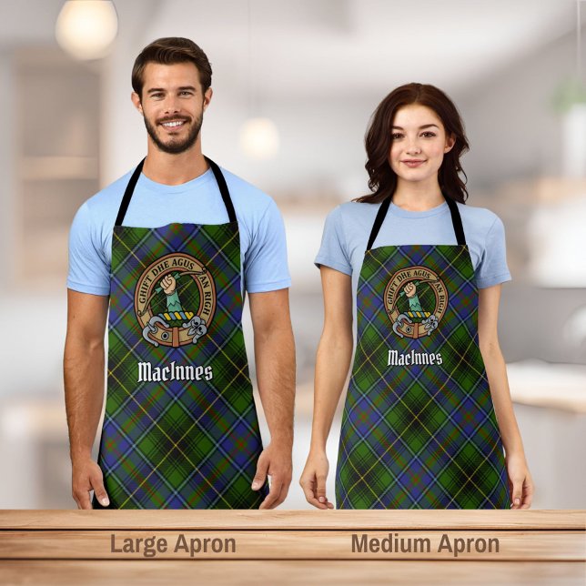 Delantal Clan MacInnes Escudo sobre Tartán (Subido por el creador)