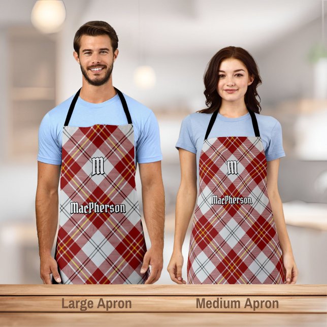 Delantal Clan MacPherson Vestido Rojo Tartan Apron (Subido por el creador)