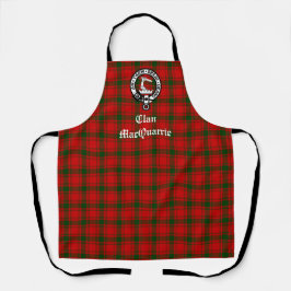 Delantal Clan MacQuarrie Tartan y Escudo