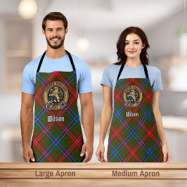 Delantal Clan Wilson Escudo sobre Tartán Moderno