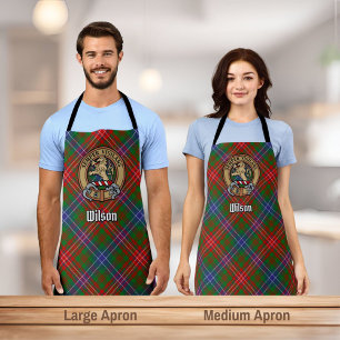 Delantal Clan Wilson Escudo sobre Tartán Moderno