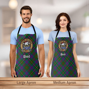 Delantal Clan Wood Escudo sobre Tartán