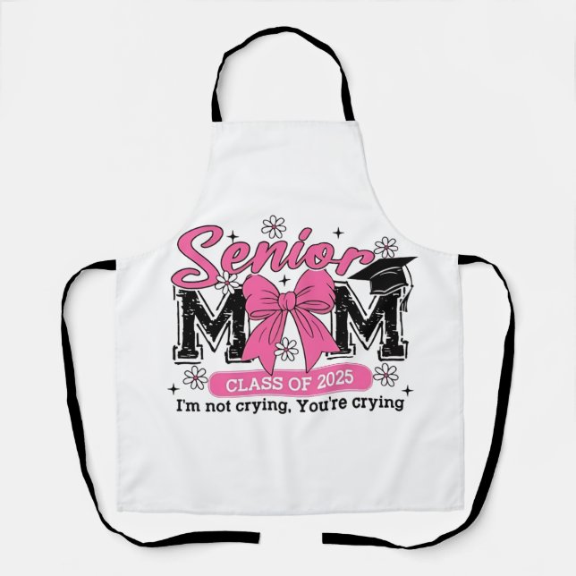 Delantal Clase de Mamá Superior de 2025 No estoy llorando m (Anverso)