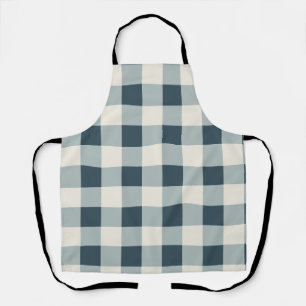 Delantal Clásico Blue Farmhouse Gingham Style