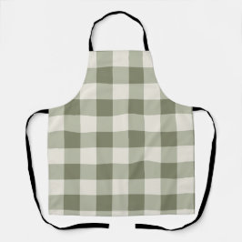 Delantal Clásico Green Farmhouse Gingham Style