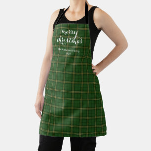 Delantal Clásico Plaid Feliz Navidad Festivo - 