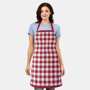 Delantal Clásico Rojo Gingham
