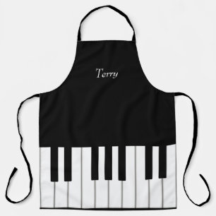 Delantal Clásico teclado de piano Personalizado Music Love