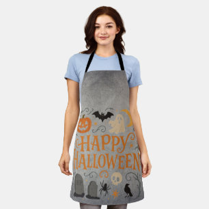 Delantal Clásico, vintage Happy Halloween