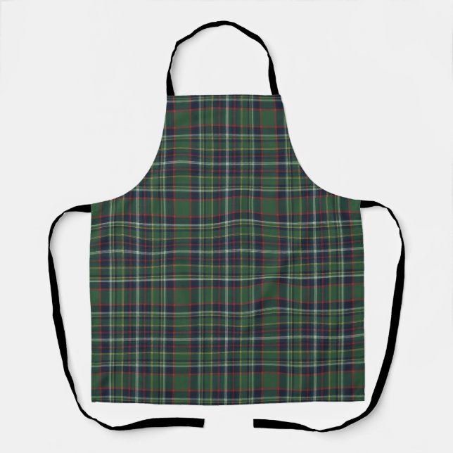 Delantal Classic Green and Red Tartan Plaid Pattern (Anverso)