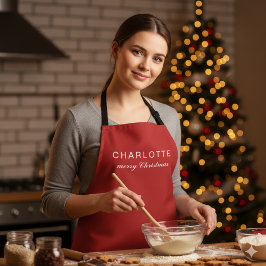 Delantal Classic Holiday Cheer Merry Christmas Apron