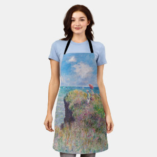 Delantal Claude Monet - Camino acantilado en Pourville