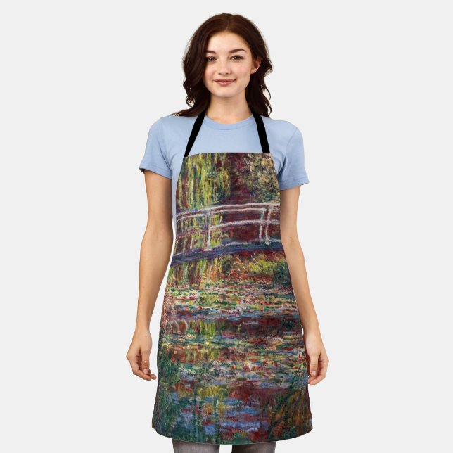 Delantal Claude Monet - estanque de Lily del Agua, Armonía  (Gastado)