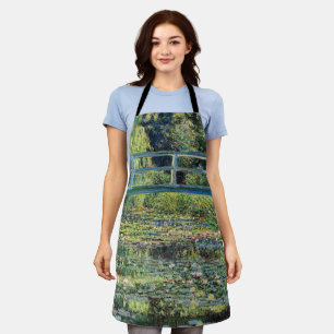 Delantal Claude Monet - Estanque de nenúfares y puente japo