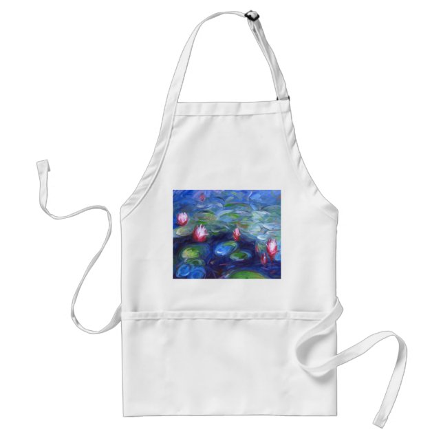 Delantal Claude Monet: Lirios de agua 2 (Frente)