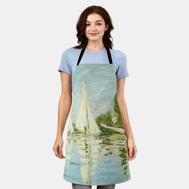 Delantal Claude Monet. Regattas en Argenteuil (Gastado)