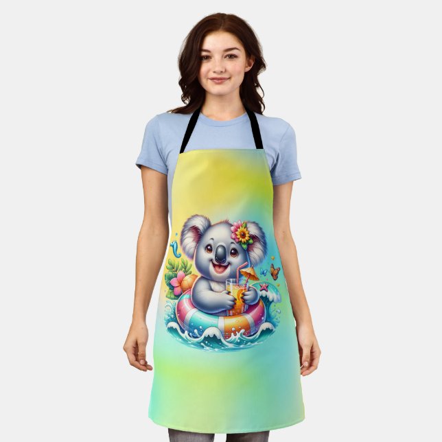 Delantal Clipart de sublimación de koala de verano-97702 (Gastado)