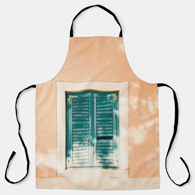 Delantal Closed green wooden door (Anverso)