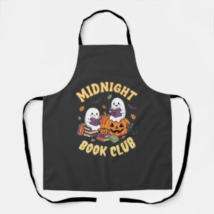 Delantal Club de lectura de fantasmas con diseño de calabaz