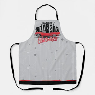 Delantal Coche Clásico Faux Neón Personalizado Años 50 Gara