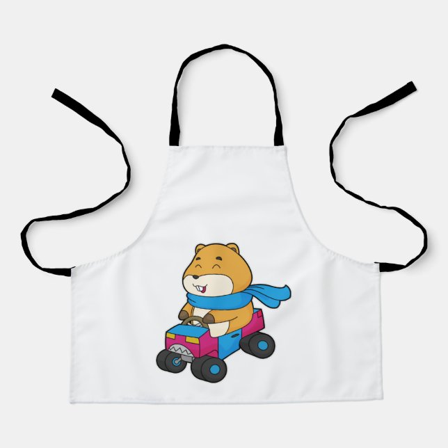 Delantal Coche Hamster (Anverso)