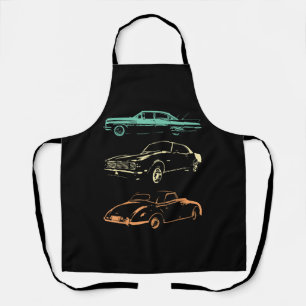 Delantal Coches de época - Retro gráfico de 80 y 90