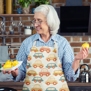 Delantal Coches retro planos