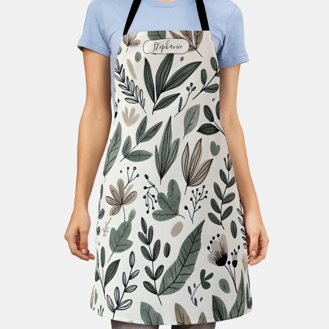 Delantal Cocina Botánica Minimalista Personalizada (Subido por el creador)